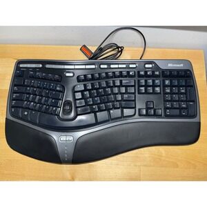 Microsoft Natural Ergonomic Keyboard 4000 v1.0 Wired USB Black Silver KU-0462
